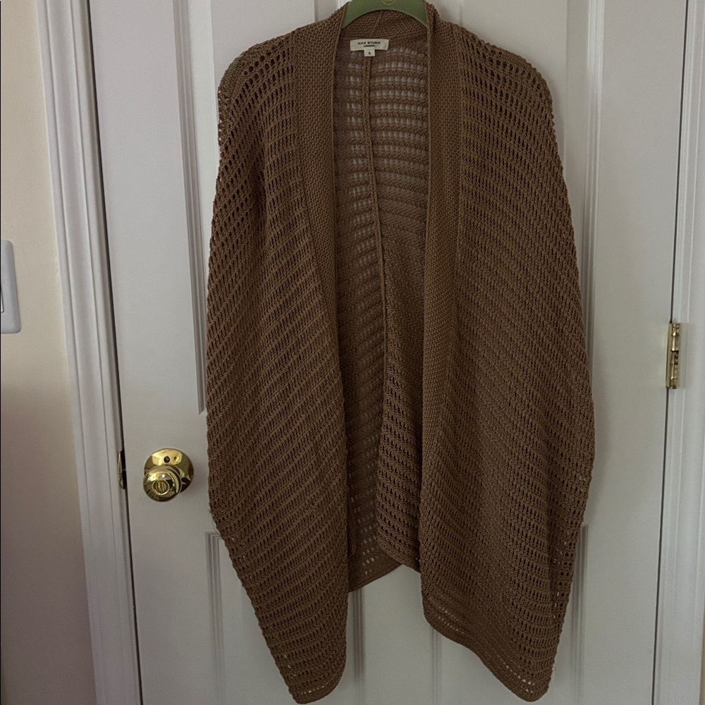 Max Studio Tan Open Knit Sweater